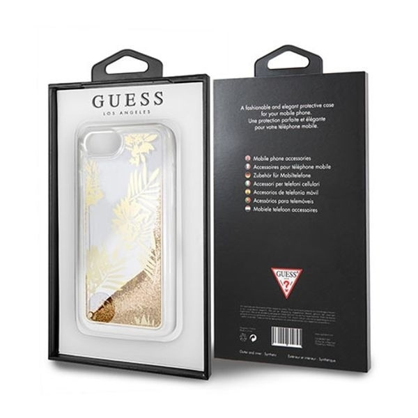 Guess GUHCP7GLUPRG iPhone 6/7/8/SE 2020 / SE 2022 różowo-złoty/rose gold hard case Palm Springs Glitter Liquid