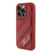 KARL LAGERFELD KLHCP15XPQDSMGR IPHONE 15 PRO MAX 6.7" RED/RED HARDCASE DIAGONAL QUILTED SCRIPT