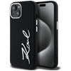 Etui Karl Lagerfeld Silicone Metal       Script Logo do iPhone 15 czarny