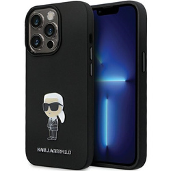 Etui Karl Lagerfeld Silicone Ikonik Metal Pin na iPhone 13 Pro Max - czarne