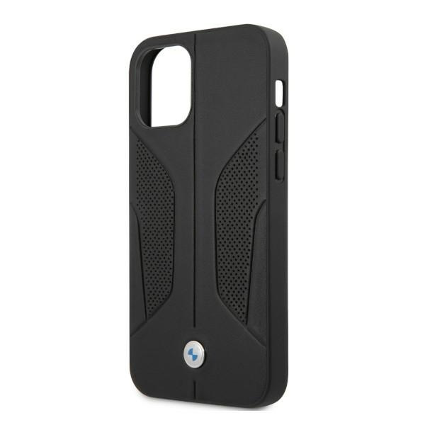 Etui BMW BMHCP12LRSCSK iPhone 12 Pro Max6,7" czarny/black hardcase Leather Perforate Sides
