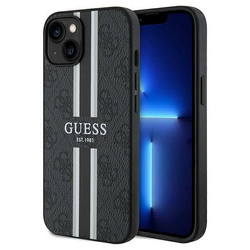 GUESS GUHMP15SP4RPSK IPHONE 15/14/13 6.1 "BLACK / BLACK HARDCASE 4G PRINTED STRIPES MAGSAFE