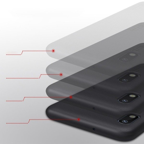 NILLKIN FROSTED SHIELD WZMOCNIONE ETUI + PODSTAWKA LG G8 THINQ CZARNY