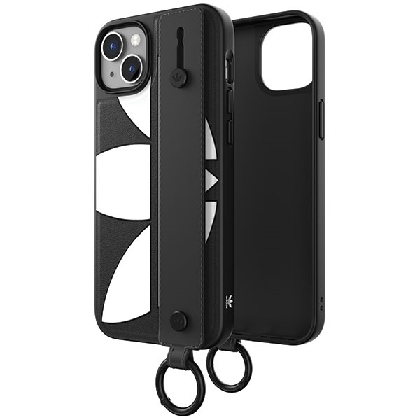 Adidas OR Hand Strap Case iPhone 14 Plus / 15 Plus 6.7" czarno-biały/black-white 50215