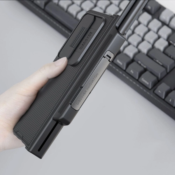 Nillkin CamShield Pro Case (suit) case for Samsung Galaxy Z Fold 4 cover with camera cover stand blue