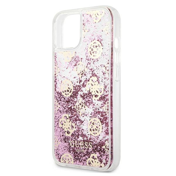 Guess GUHCP13SLGPEPI iPhone 13 mini 5,4"różowy/pink hardcase Peony Liquid Glitter