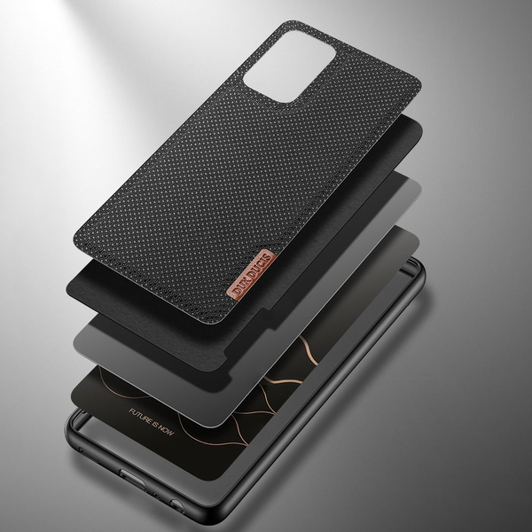 DUX DUCIS FINO CASE COVERED WITH NYLON MATERIAL FOR SAMSUNG GALAXY A72 4G BLACK