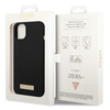 Guess GUHMP14MSBPLK iPhone 14 Plus/ 15 Plus 6.7" czarny/black hard case Silicone Logo Plate MagSafe