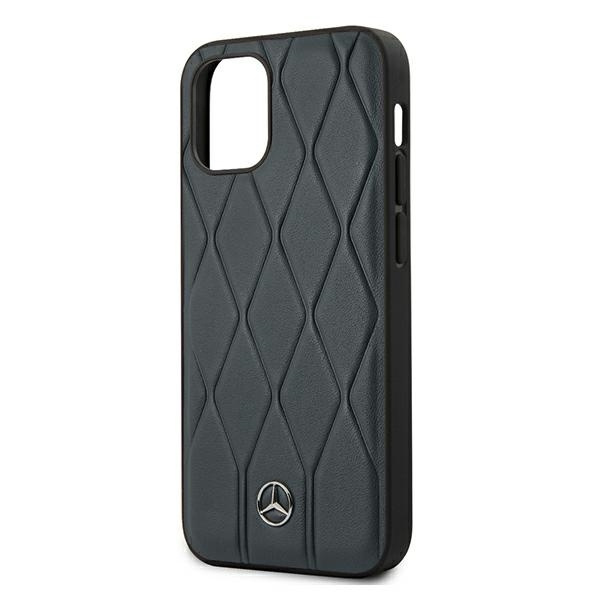 Etui Mercedes Wave Line na iPhone 12 mini - niebieskie