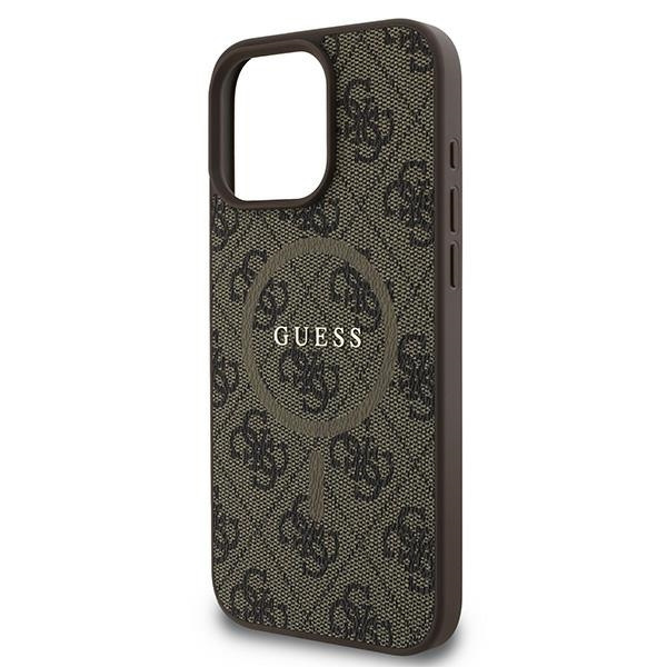 Guess GUHMP16LG4GFRW iPhone 16 Pro6.3" brązowy/brown hardcase 4G Ring Classic Logo MagSafe