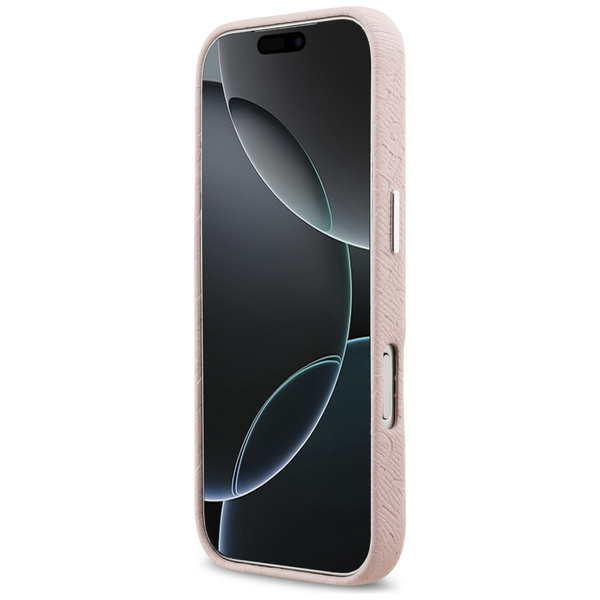 Etui Karl Lagerfeld FW Stamped Karl      MagSafe do iPhone 17 Pro różowy