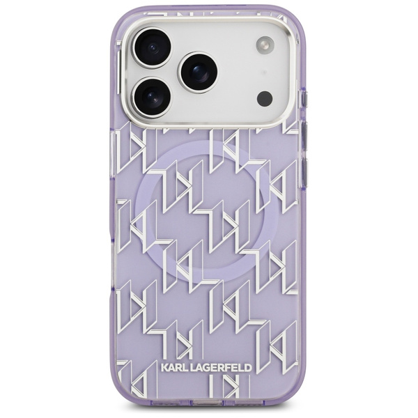 Etui Karl Lagerfeld IML KL Monogram      MagSafe do iPhone 17 Pro fioletowy