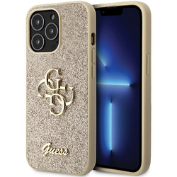 Guess GUHCP13LHG4SGD iPhone 13 Pro / 13 6.1" złoty/gold hardcase Glitter Script Big 4G