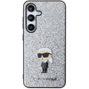 KARL LAGERFELD KLHCS24MGCNPSG S24+ S926 SREBRNY/SILVER HARDCASE FIXED GLITTER IKONIK LOGO PIN