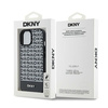 DKNY DKHMP15SPSOSPK iPhone 15 / 14 / 136.1" czarny/black hardcase Leather Printed Pattern Metal Logo MagSafe