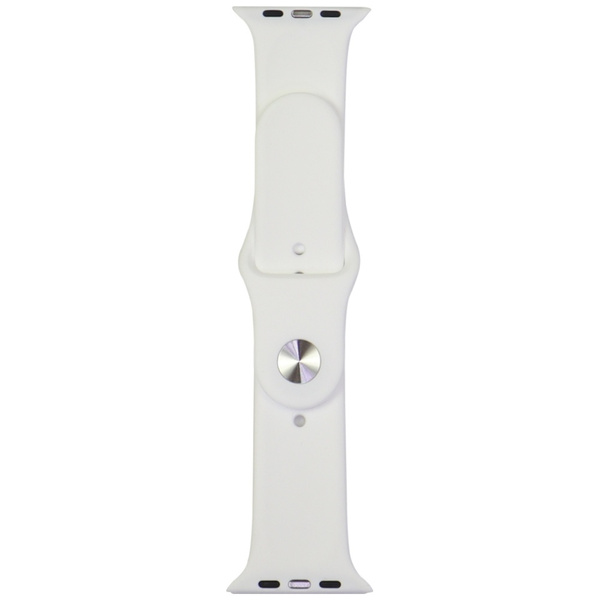 Pasek Audi Sport Red Logo Silicone Watch Strap do Apple Watch 44/45/46/49mm biały