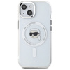 Etui Karl Lagerfeld IML Metal Karl Head   MagSafe do iPhone 15 biały
