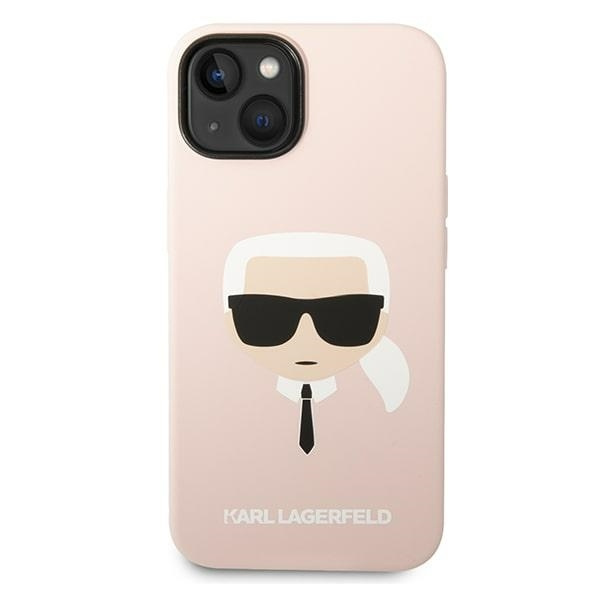 KARL LAGERFELD KLHCP14SSLKHLP IPHONE 14 / 15 / 13 6,1" HARDCASE RÓŻOWY/PINK SILICONE KARL`S HEAD
