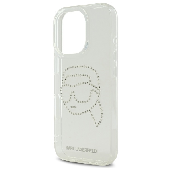 Karl Lagerfeld KLHCP16XHKHDCELT iPhone    16 Pro Max 6.9" przezroczysty/transparent hardcase IML Rhinestones Karl Head