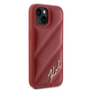 KARL LAGERFELD KLHCP15SPQDSMGR IPHONE 15 / 14 / 13 6.1" RED/RED HARDCASE DIAGONAL QUILTED SCRIPT