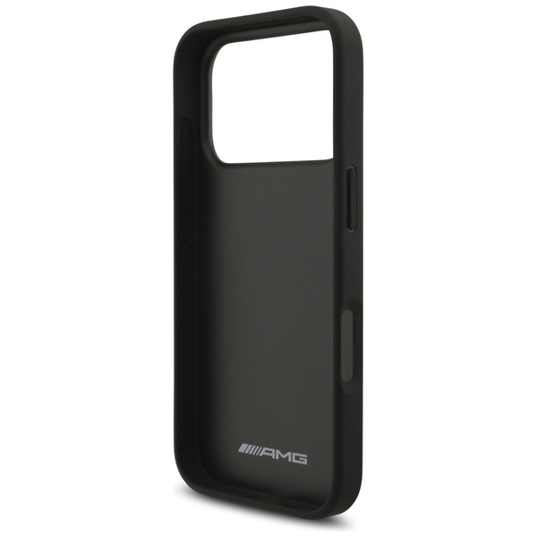 Etui AMG Leather Debossed Lines Logo do  iPhone 17 Pro czarny