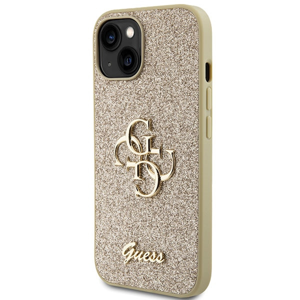 Guess GUHCP15SHG4SGD iPhone 15 / 14 / 13 6.1" złoty/gold hardcase Glitter Script Big 4G