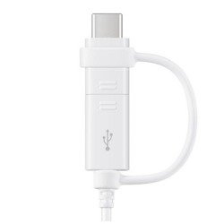 CABLE SAMSUNG EP-DG930DW MICROUSB USB + C WHITE BULK