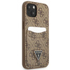 Guess GUHCP13MP4TPW iPhone 13 / 14 / 15 6.1" brązowy/brown hardcase 4G Triangle Logo Cardslot