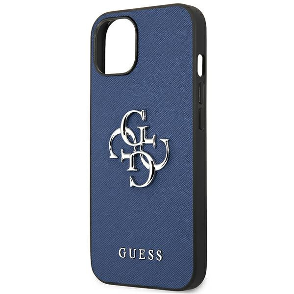 Guess GUHCP13SSA4GSBL iPhone 13 mini5,4" niebieski/blue hardcase Saffiano 4G Metal Logo