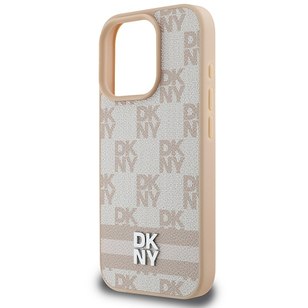DKNY DKHCP16XPCPTSSP iPhone 16 Pro Max6.9" różowy/pink hardcase Checkered Pattern & Printed Stripes