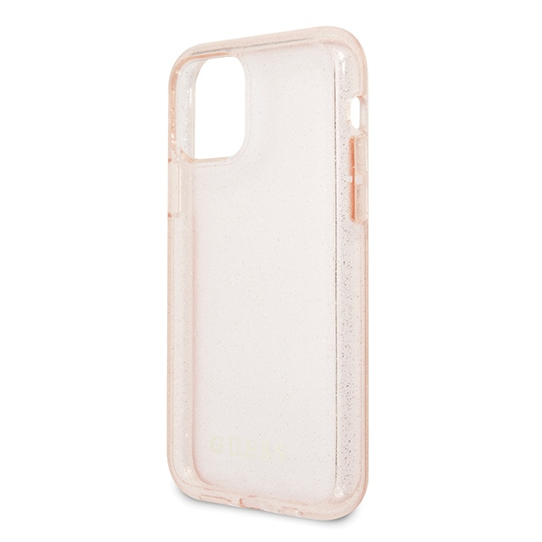 Guess GUHCN65PCGLPI iPhone 11 Pro Maxróżowy/pink hard case Glitter