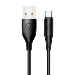 USAMS KABEL U18 USB-C 2A FAST CHARGE 1M CZARNY /BLACK SJ267USB01 (US-SJ267)