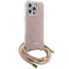Guess GUHCP15XHC4SEP iPhone 15 Pro Max6.7" różowy/pink hardcase Crossbody Cord 4G Print