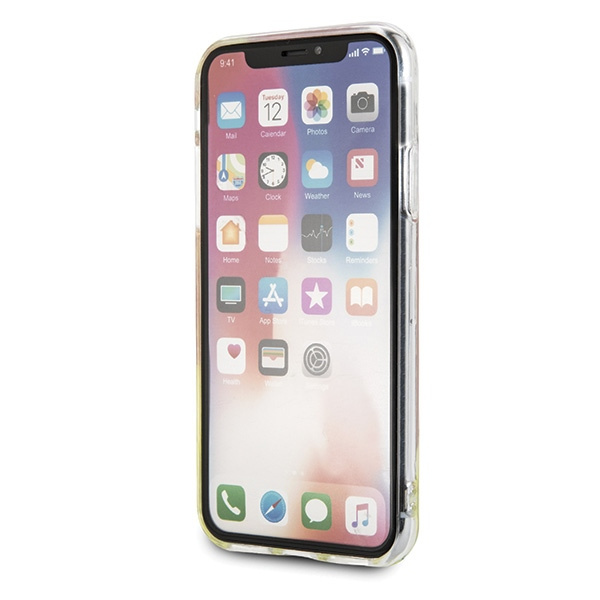 Guess GUHCPXGLCPI iPhone X/Xs różowy/pink hard case California Glow in the dark