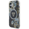 Etui Guess Glitter Flowers Triangle      Buttons MagSafe do iPhone 16 czarny