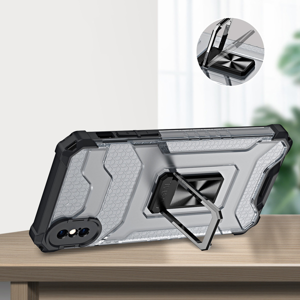 CRYSTAL RING CASE KICKSTAND TOUGH RUGGED COVER FOR IPHONE XS MAX BLUE