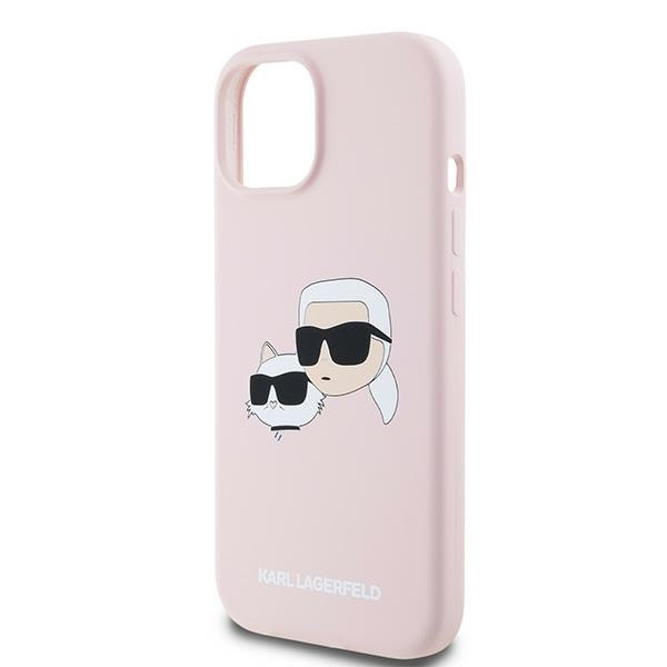KARL LAGERFELD KLHMP15SSKCHPPLP IPHONE 15 / 14 / 13 6.1" RÓŻOWY/PINK HARDCASE SILICONE KARL & CHOUPETTE MAGSAFE