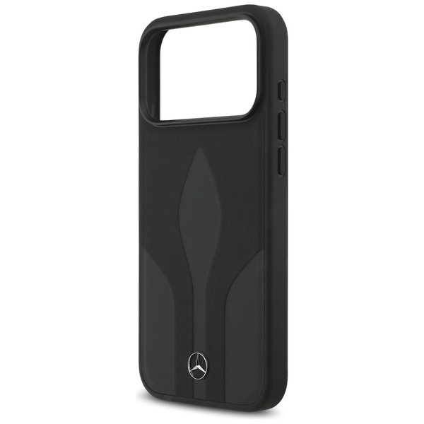 Etui Mercedes Leather The Move MagSafe   do iPhone 17 Pro Max czarny