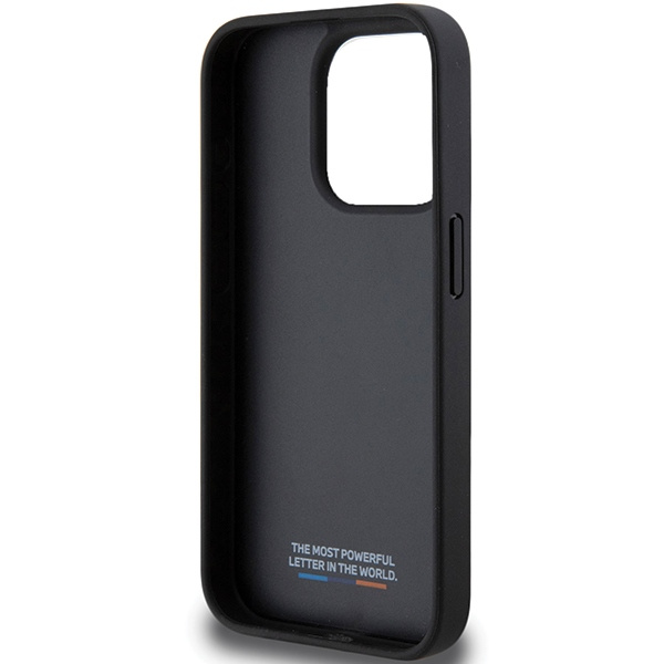 Etui BMW Perforated Tricolor Line na iPhone 15 Pro Max - czarne