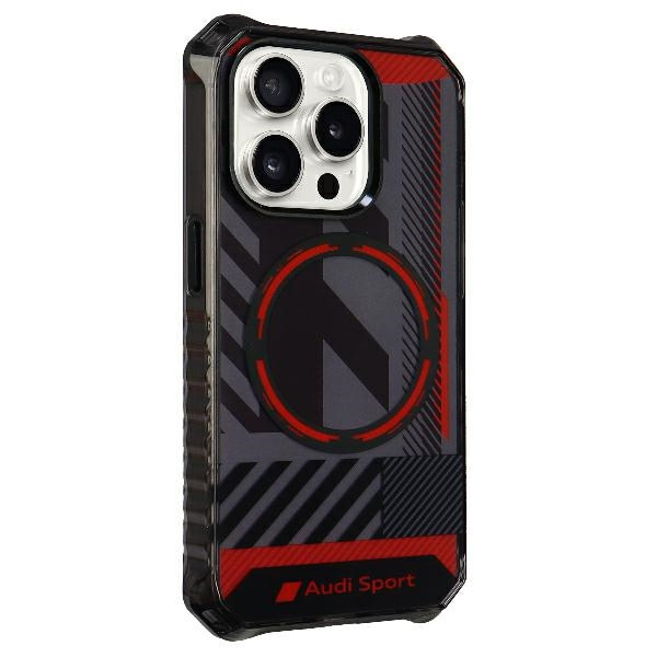 Audi IML Sport MagSafe Case iPhone 15  Pro 6.1" czarny/black hardcase AU-IMLMIP15P-RSQ/D2-BK