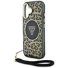 Etui Guess HC IML Leopard Triangle Cord  Strap do iPhone 16 MagSafe brązowy