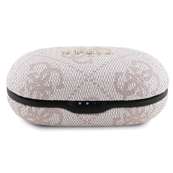 Guess słuchawki Bluetooth GUTWSP4EGPTWS + stacja dokująca ENC różowy/pink 4G Metal
