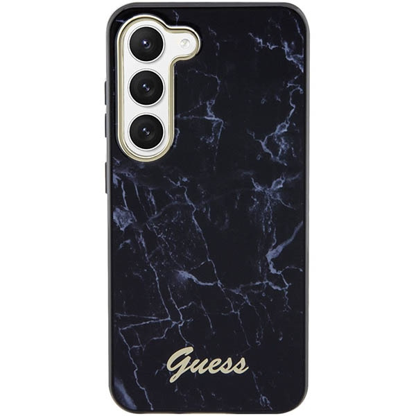 Guess GUHCS23SPCUMAK S23 S911czarny/black hardcase Marble