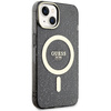 Guess GUHMP14MHCMCGK iPhone 14 Plus/ 15 Plus 6.7" czarny/black hardcase Glitter Gold MagSafe