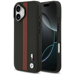 Etui BMW M Perforated Stripe Logo MagSafe do iPhone 17 czerwony