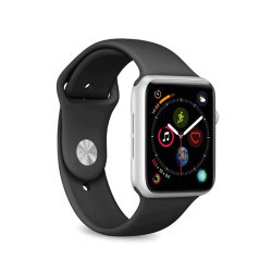 PURO ICON Band Elastyczny pasek Apple Watch 4/5/6/7/SE/8/9/10 40/41/42mm (S/M & M/L) (czarny)