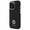 Guess GUHCP16LM4DGPK iPhone 16 Pro 6.3"  czarny/black hardcase Silicone Logo Strass 4G