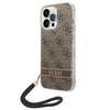 Guess GUOHCP14XH4STW iPhone 14 ProMax 6,7" brązowy/brown hardcase 4G Print Strap