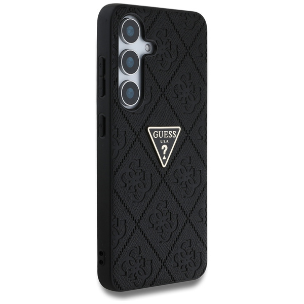 Etui Guess Hot Stamp 4G Pattern Triangle Metal Logo do Samsung Galaxy S25 czarny