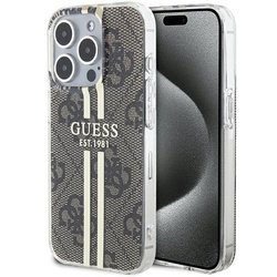 GUESS GUHCP15XH4SGW IPHONE 15 PRO MAX 6.7 "BROWN/BROWN HARDCASE IML 4G GOLD STRIPE